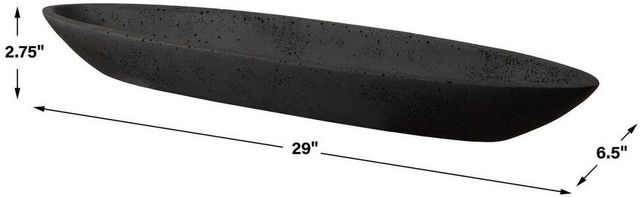 Uttermost® Vessel Black Canoe Bowl-2
