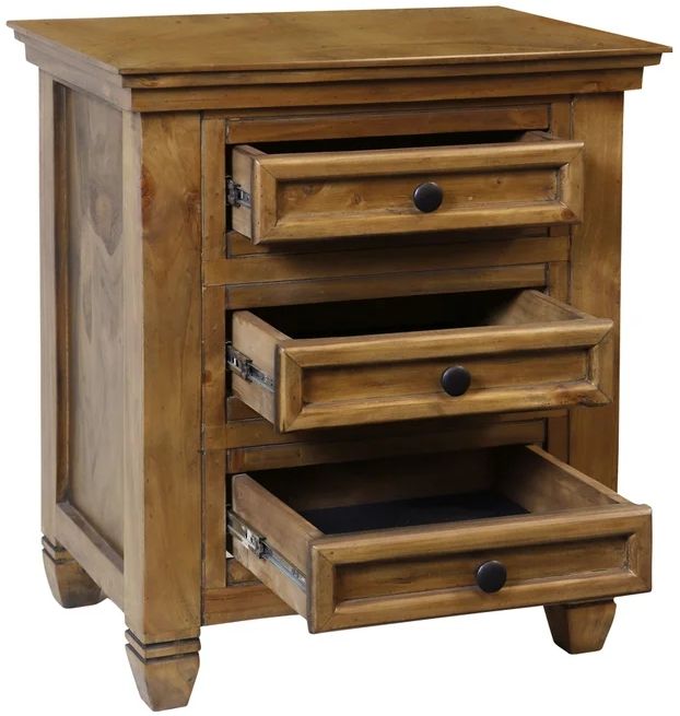 Stylecraft Crucero Oak Lacquer Nightstand-1