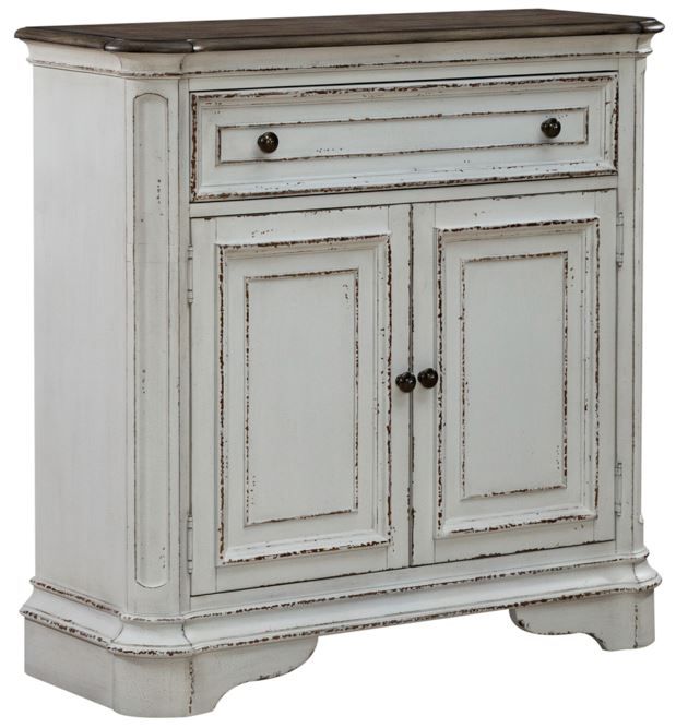Liberty Furniture Magnolia Manor Antique White/Weathered Bark Accent Cabinet-0