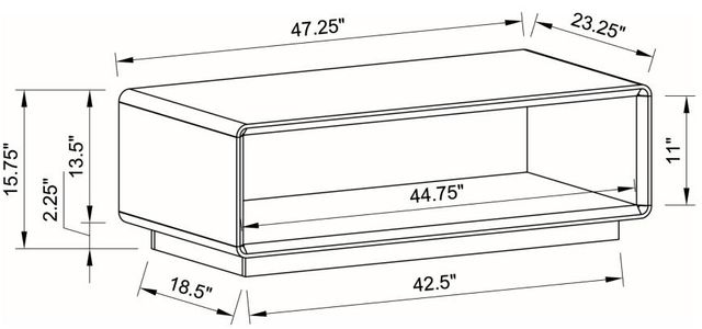 Coaster® Paseo White Coffee Table-4
