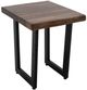 International Furniture Direct Riverwood Brown Chairside Table with Black Base-0