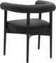 TOV Furniture Spara Black Vegan Leather Dining Arm Chair-4