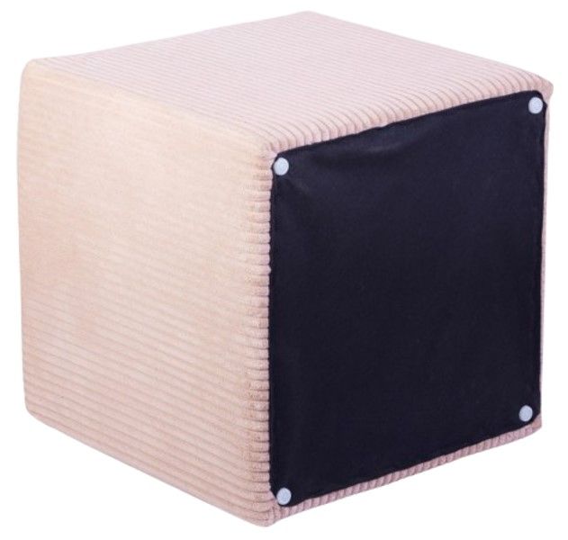 Meridian Furniture Roy Pink Square Ottoman-3
