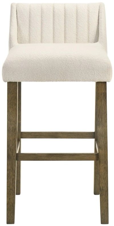Armen Living Fauna 4-Piece Putty Brown/White Barstool Set-2