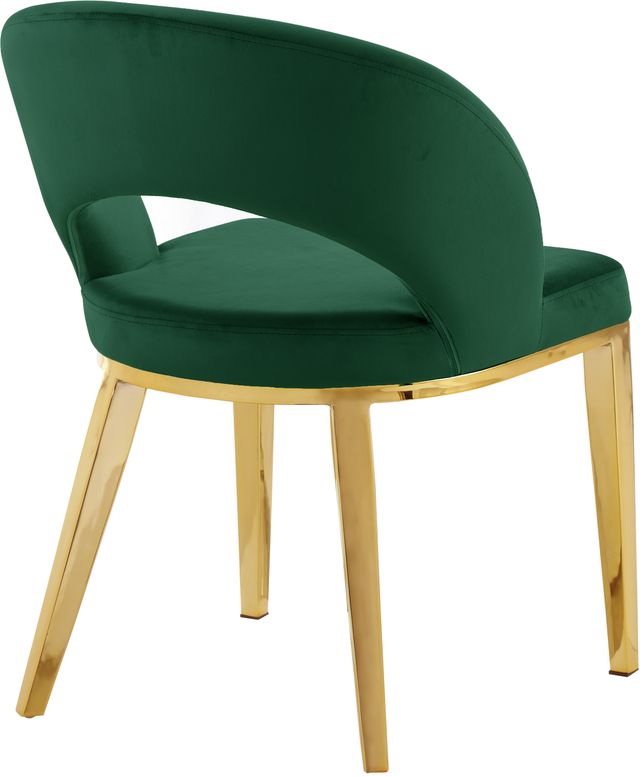 Meridian Furniture Roberto Green/Gold Velvet Dining Chair-2