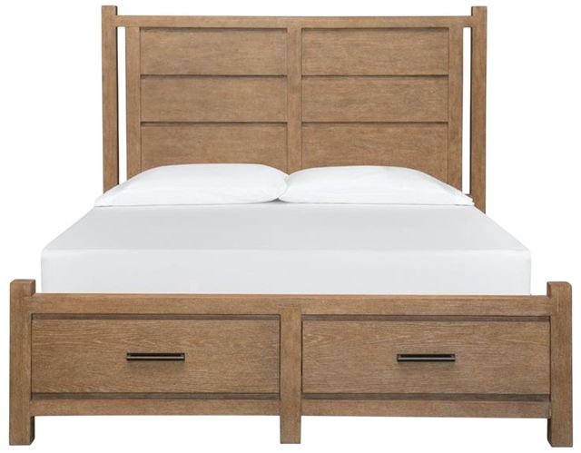 Magnussen Home® Plum Creek Sierra Brown King Panel Storage Bed-1