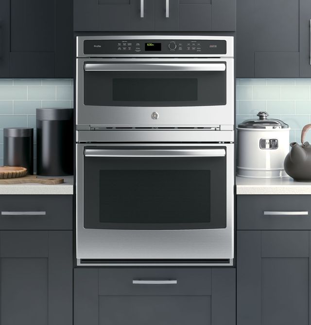 GE® Profile™ 29.75" Stainless Steel Wall Oven/Microwave Combos-4