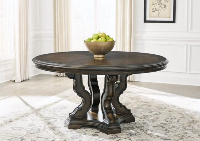 Signature Design by Ashley® Maylee Dark Brown 60" Dining Table-5