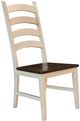 A-America® Toluca Chalk White/Cocoa Bean Ladderback Dining Side Chair-0