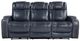 Homelegance® Keziah Blue Double Power Reclining Sofa with Power Headrests and Storage Arms-2