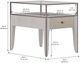 A.R.T. Furniture® Mezzanine Glass Top End Table with Dove Gray Base-2