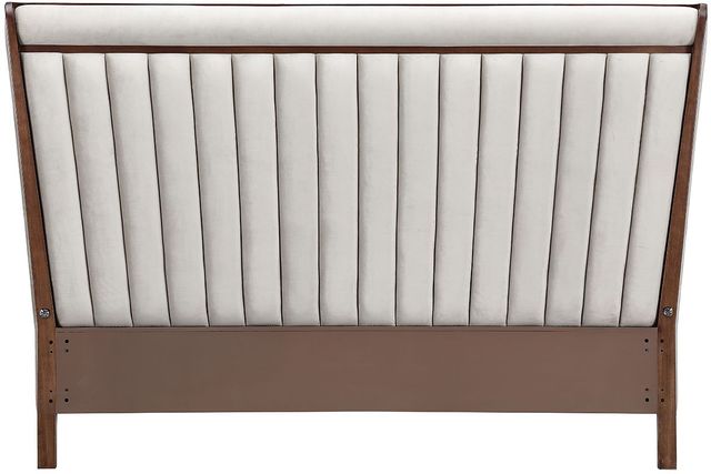 Michael Amini® Houston Mushroom Gray California King Channel Tufted Panel Bed-4