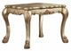 ACME Furniture Dresden Bone End Table with Gold Patina Accents-0