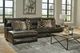 Catnapper® Como 3-Piece Chocolate Left Arm Facing Manual Reclining Sectional-5