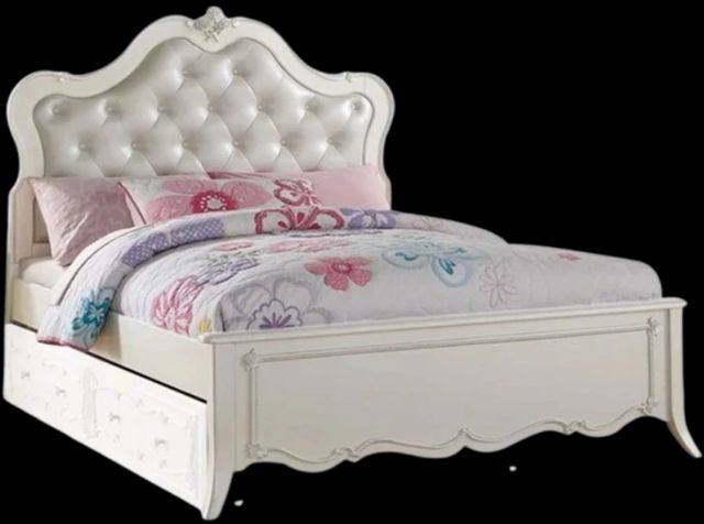 ACME Furniture Edalene Pearl White Twin Panel Bed-0