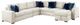 Homelegance® Isla 5-Piece Beige Sectional with Reversible Chaise-0