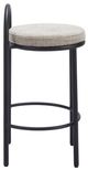 Zuo® Modern Sisal 2-Piece Beige Tweed/Black Counter Stool Set-2