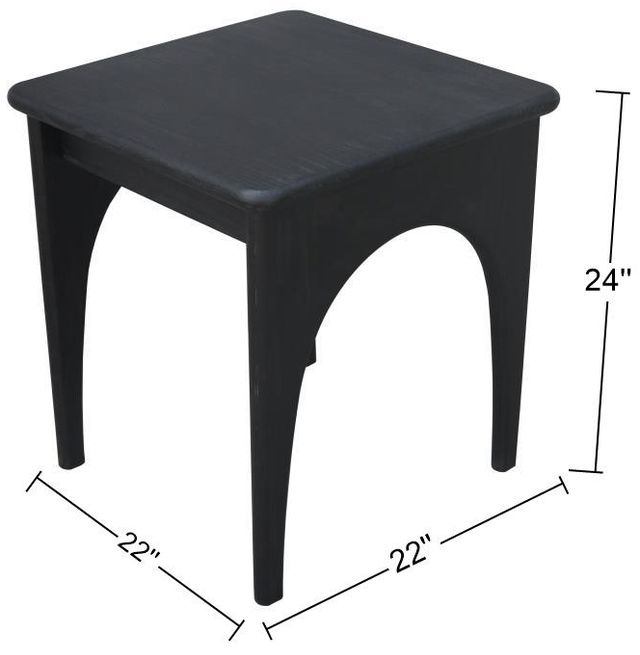 Nest Home Collections Archer Matte Black End Table -3