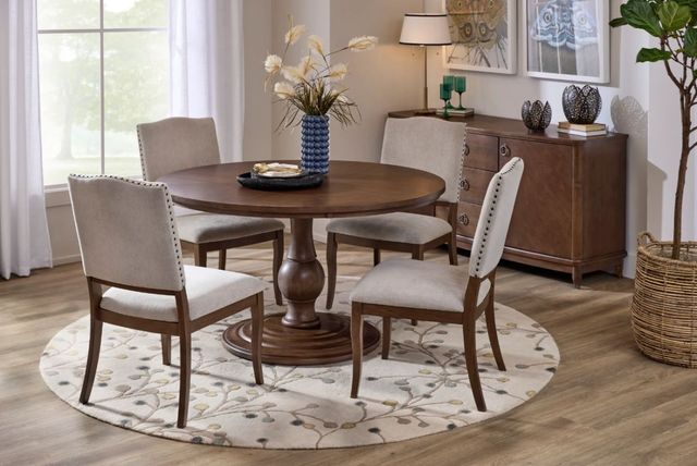 Flexsteel® Bellevue Whiskey Brown Round Dining Table-1