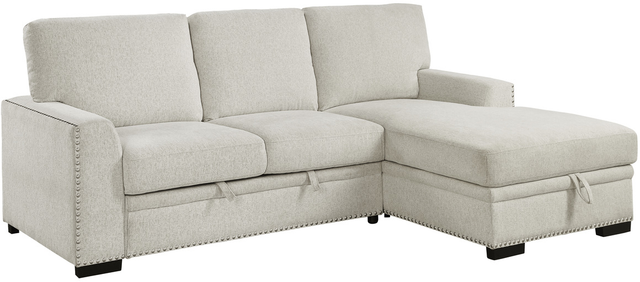 Homelegance® Morelia 2-Piece Beige Right-Arm Facing Pull-Out Sleeper Sectional and Chaise-0