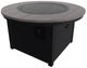 Telescope Casual 3F48 Boardwalk Rustic Top Aluminum 42" Outdoor Fire Table with Black Base-0