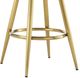 Armen Living Justin Gold/Silver Swivel Bar Stool-4