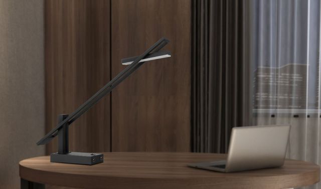 Cal® Lighting & Accessories Dijon Black Desk Lamp-2