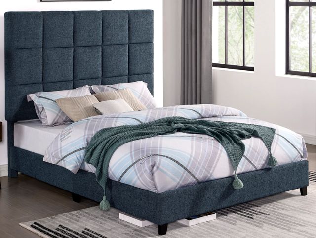 Legends Home Bridger Endurance Denim King Upholstered Panel Bed-1
