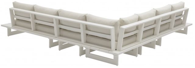 Meridian Furniture Maldives 5-Piece Cream Aluminum/Fabric Outdoor Modular Sectional-2