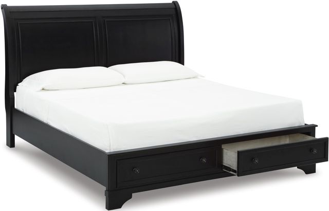 Signature Design by Ashley® Chylanta Black King Sleigh Storage Bed-1