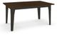Amisco Customizable Tacoma Walnut Veneer Extendable Table with Metal Embossed Legs-0