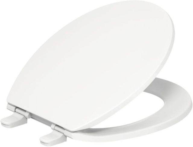KOHLER® Brevia™ White Quiet-Close™ Round Toilet Seat-1