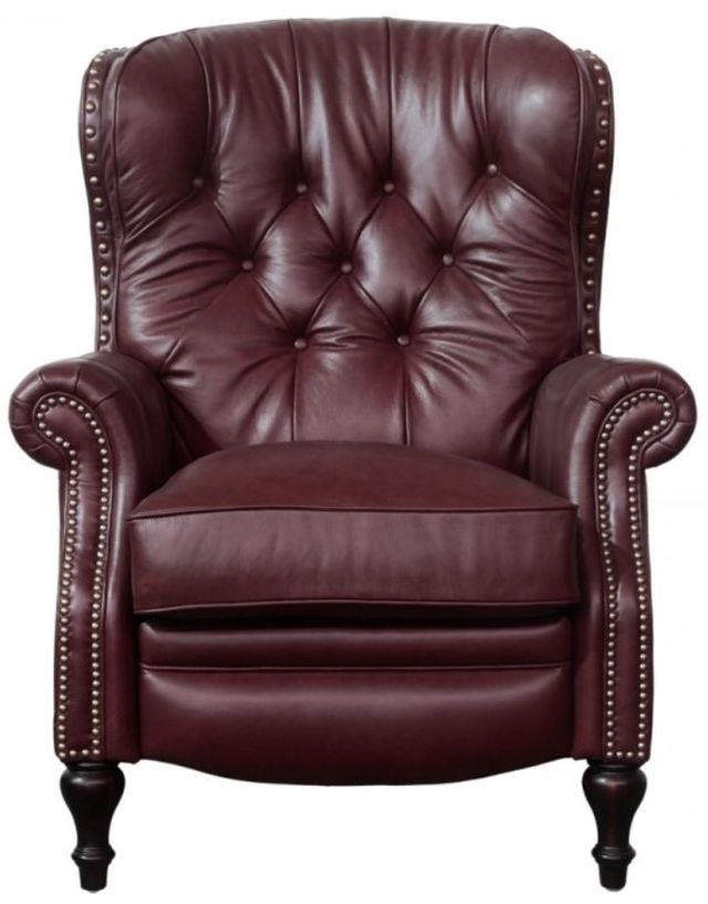 BarcaLounger® Kendall Shoreham Wine Leather Manual Recliner-2