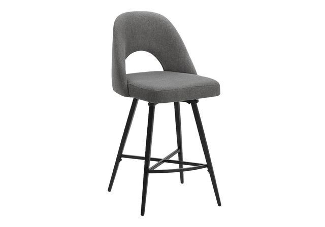 Monarch Specialties Inc. 2-Piece Black/Grey 39" Swivel Counter Stool Set-0