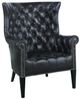 Century® Trading Company Empress Black Tufted Wing Chair-0