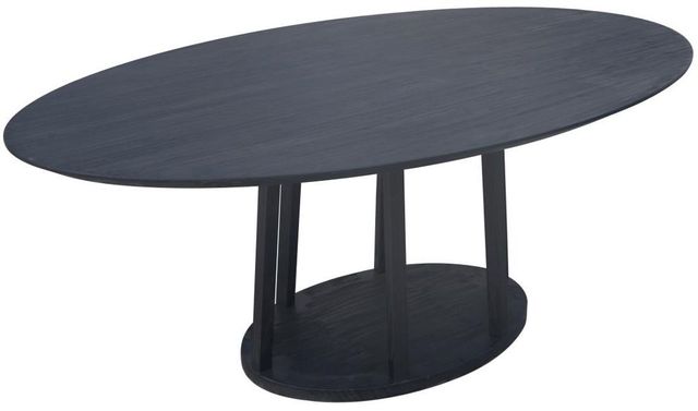 Nest Home Collections Ava Matte Black 78" Oval Dining Table-0