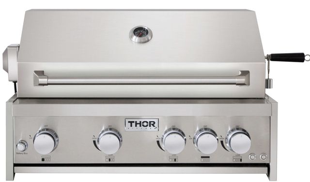 Thor Kitchen® 4-Burner Stainless Steel Liquid Propane/Wood Pellet BBQ Grill