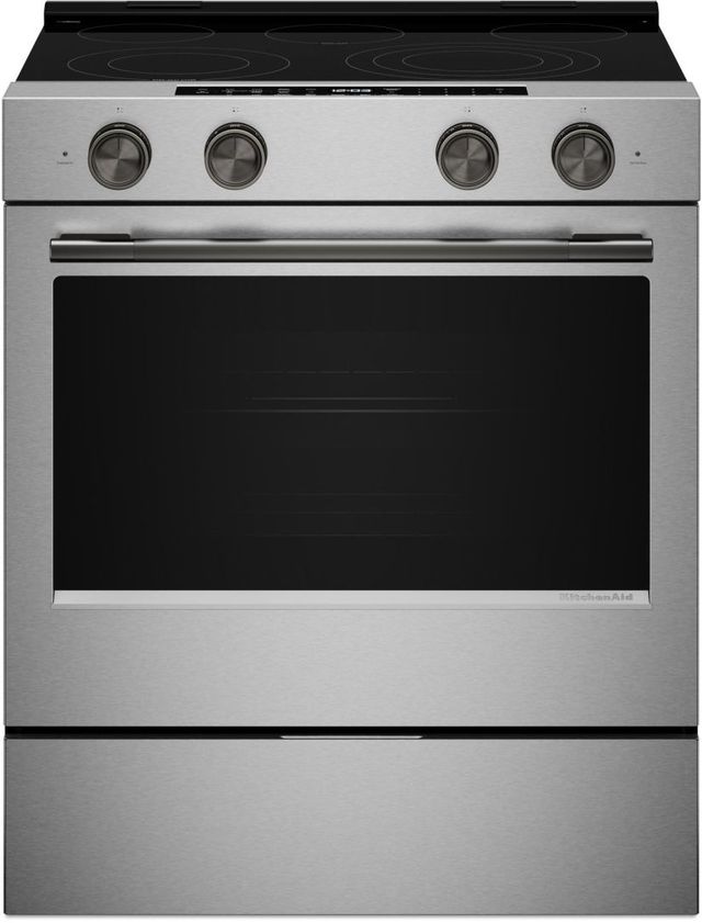KitchenAid® Black Ore Slide-In Convection Range Handle and Knob Kit-2