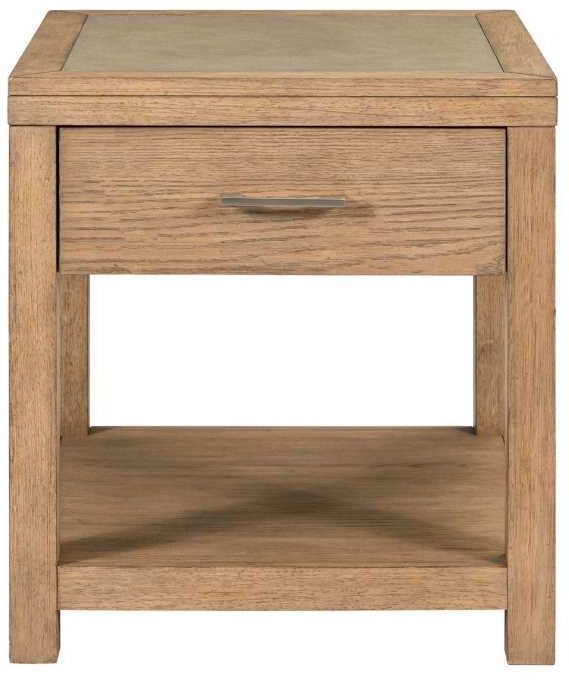 Liberty Furniture Corso Concrete End Table with Natural Base-2