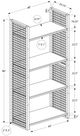 Monarch Specialties Inc. Silver/White 96" Display Rack with 4 Adjustable Shelves-2