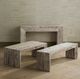 Currey & Company Kanor Whitewash Bench-3