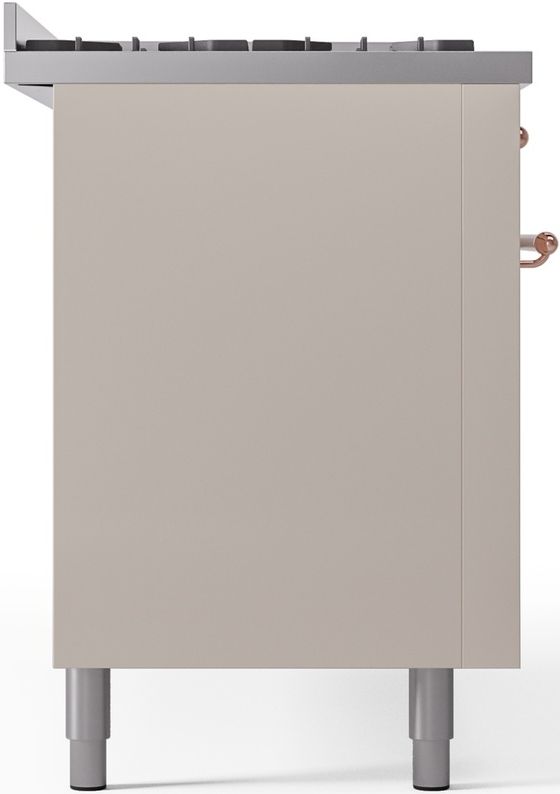 Ilve® Nostalgie II Series 60" Antique White Pro Style Dual Fuel Range-3