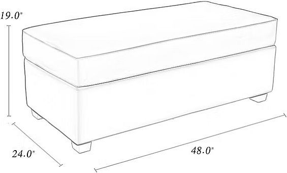 Edgewood Furniture Pottery Natural Ottoman-1