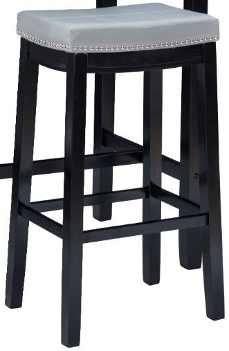 Linon Claridge 3-Piece Black/Gray Bar Table Set-1