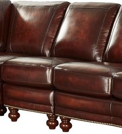 Leather Italia™ Westport Hampton Brown Armless Chair-0