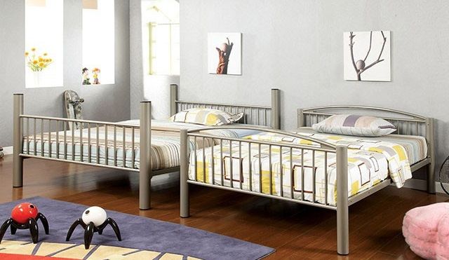 Furniture of America® Lovia Twin/Twin Bunk Bed-1