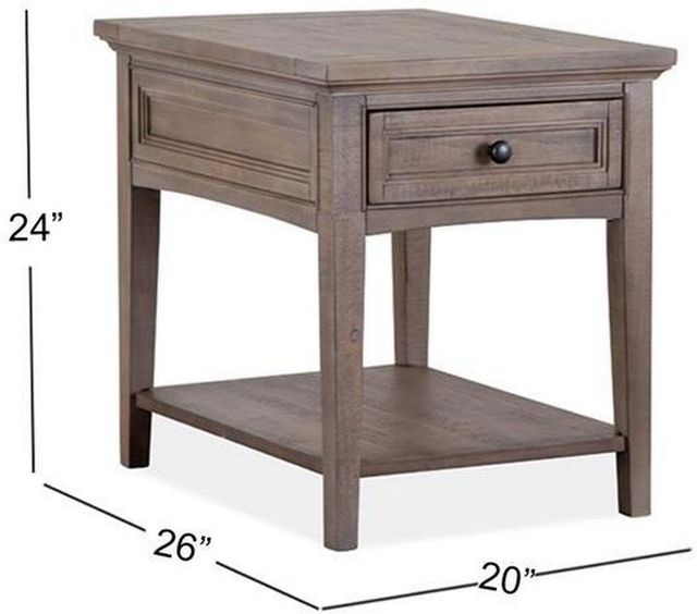 Magnussen Home® Paxton Place Dovetail Gray Rectangular End Table-1
