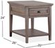 Magnussen Home® Paxton Place Dovetail Gray Rectangular End Table-2