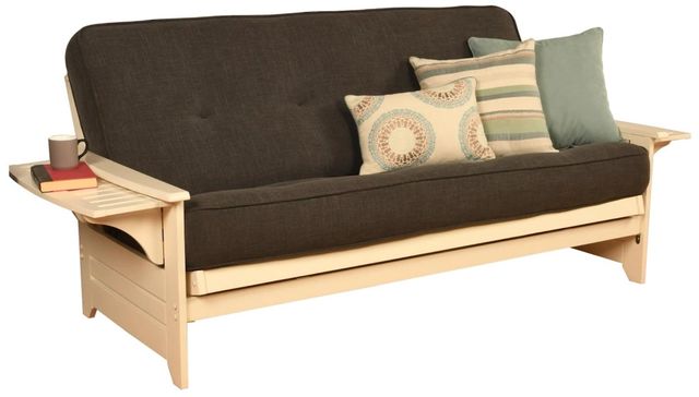 Kodiak Furniture Phoenix Linen Charcoal/Antique White Full Futon with Mattress-0