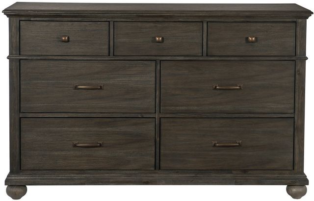 Mazin Furniture Motsinger Wire-Brushed Rustic Brown Dresser-0